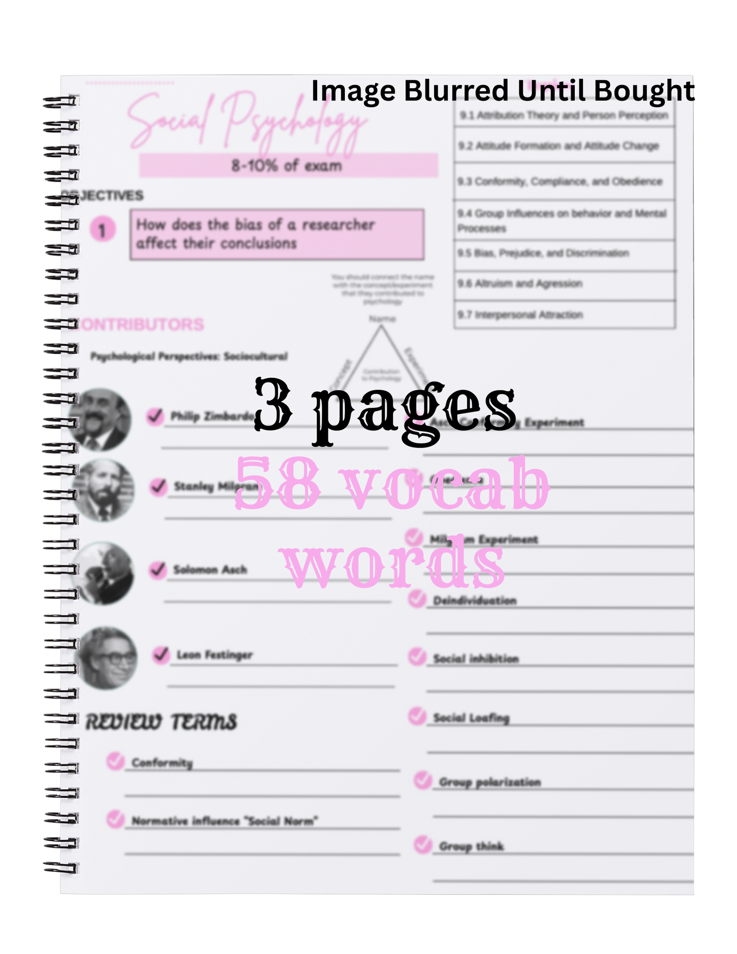 Social Psychology UNIT 9 Ap Psychology note fill-in