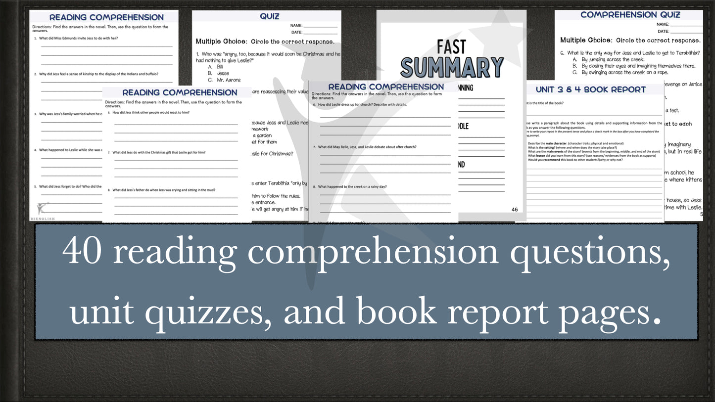 Bridge to Terabithia Novel Study