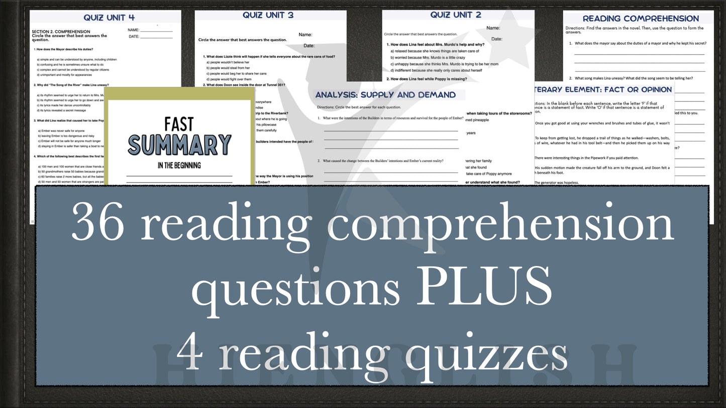 City of Ember Novel Study