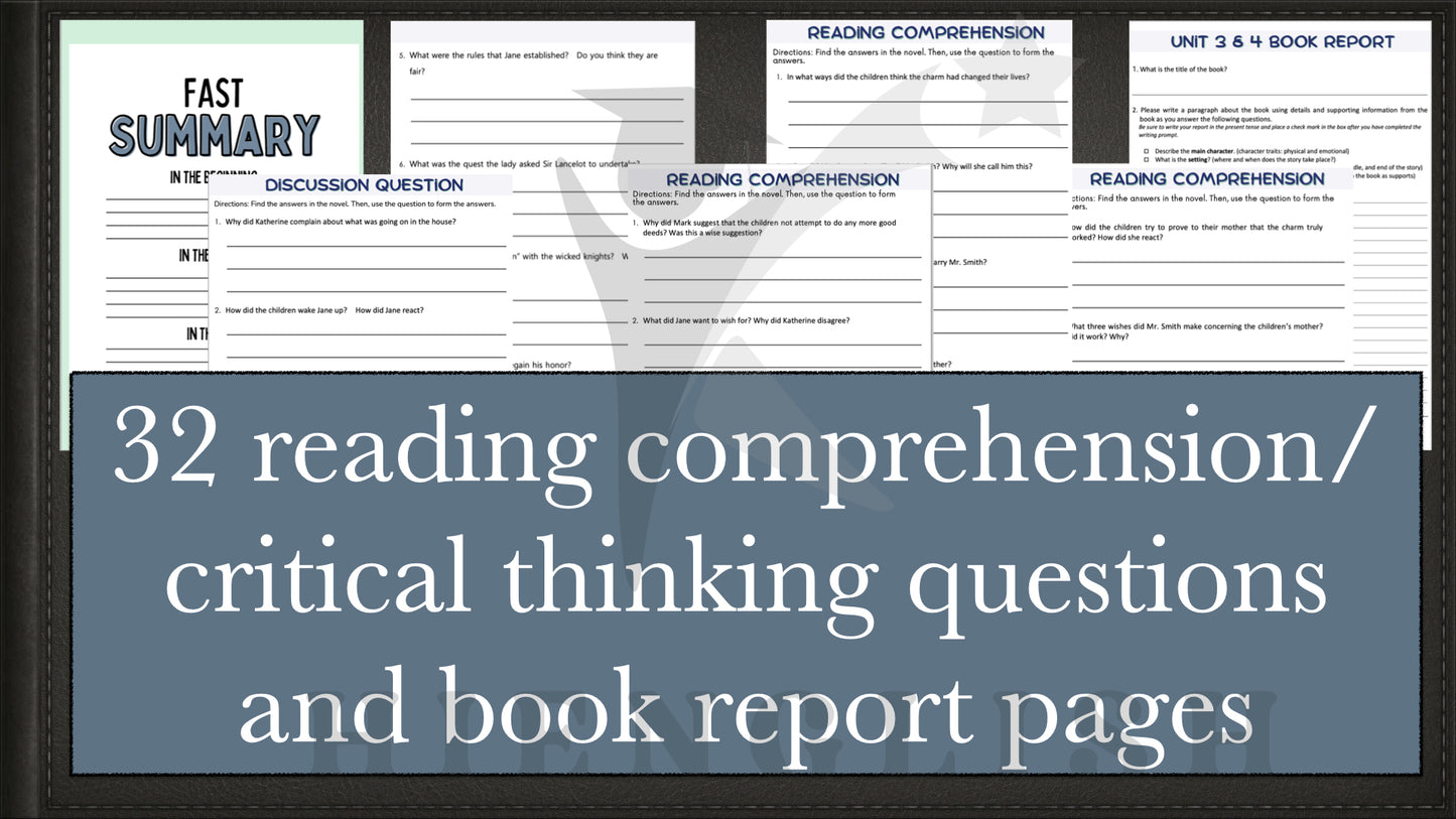 Half Magic Novel Study