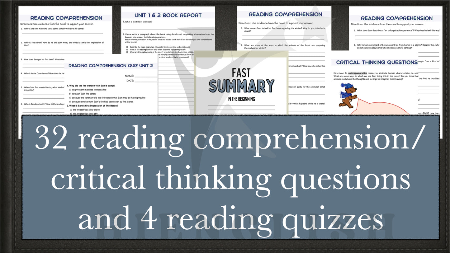 My Side of the Mountain Novel Study