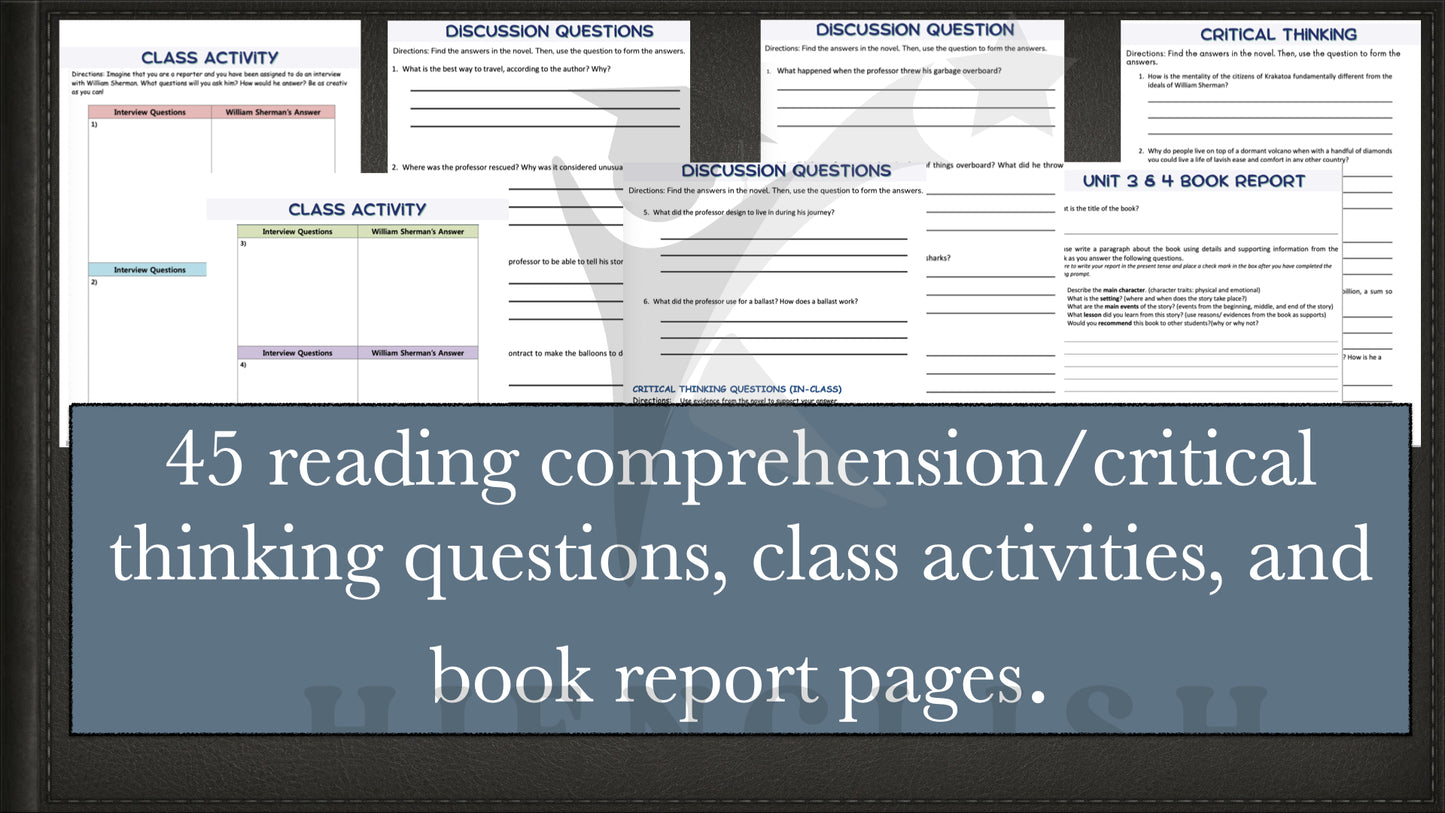 Twenty-one Balloons Novel Study