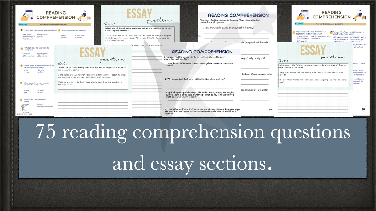 Tuck Everlasting Novel Study